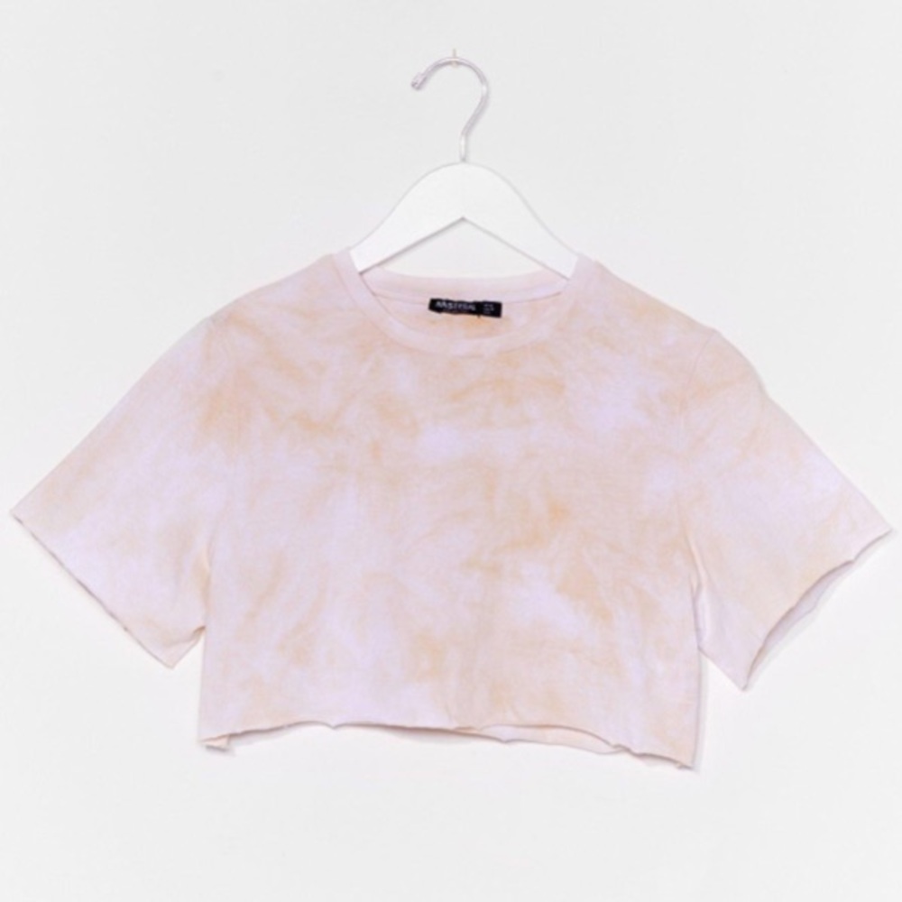 Tie Dye Micro Crop Tee - lemon